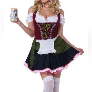 Bavarian Bar Maid Costume Women’s Size M (8-10) Cosplay Halloween Sexy New